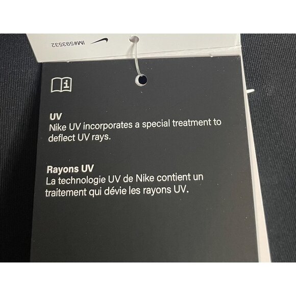 Nike Swim Dri-FIT Mens UPF 40+ Rash Guard Shirt Large Black Polyester - Picture 11 of 15